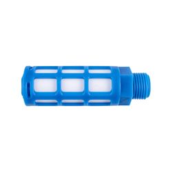 Plastic Breather Silencer 1/2' M Blue